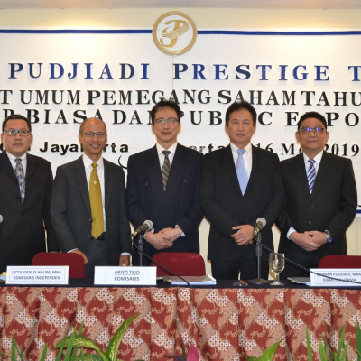 Rapat Umum Pemegang Saham Tahunan PT. Pudjiadi Prestige, Tbk. 2019
